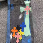 Mixed Cross Patch Grey Art Jeans™