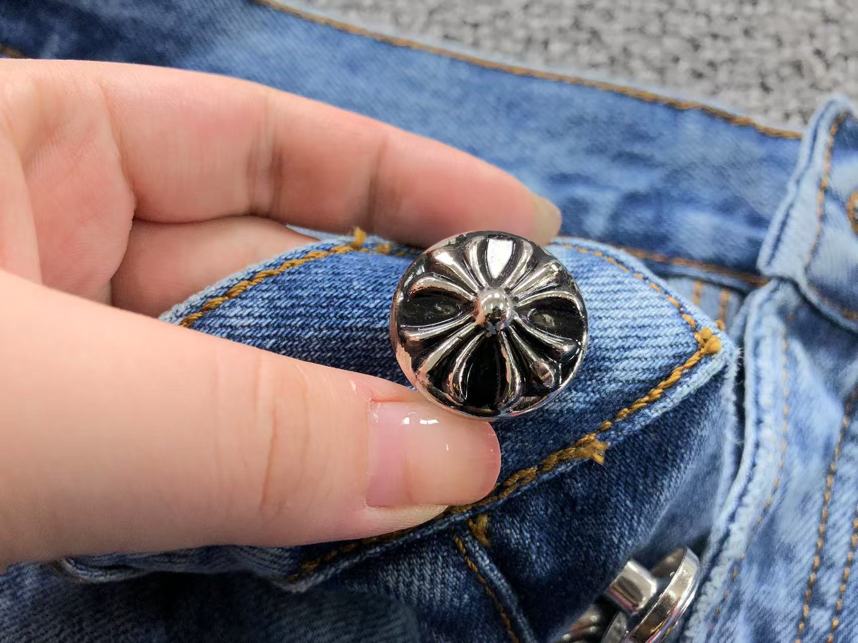 Mixed Cross Patch Denim Jeans™