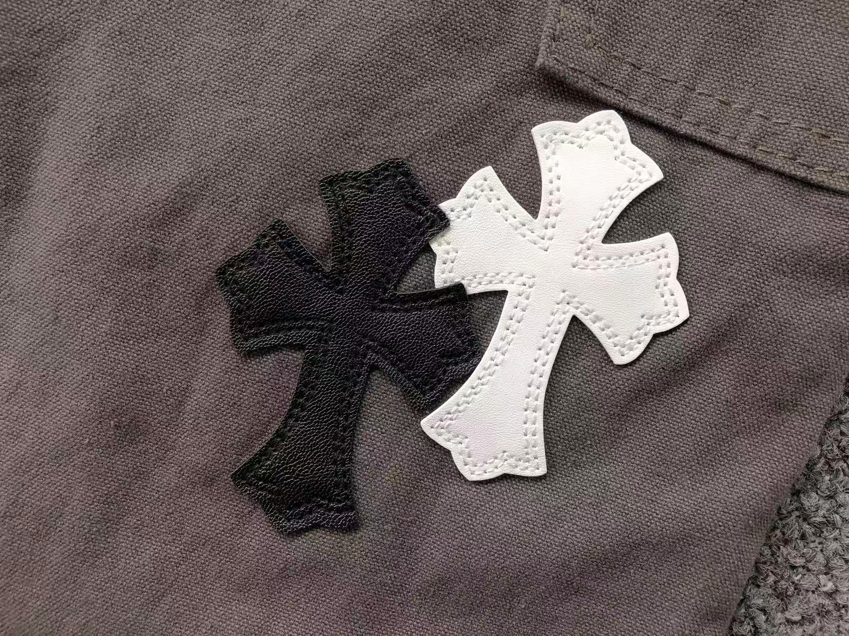 Black & White Cross Patch Brown Carpenter Pants™