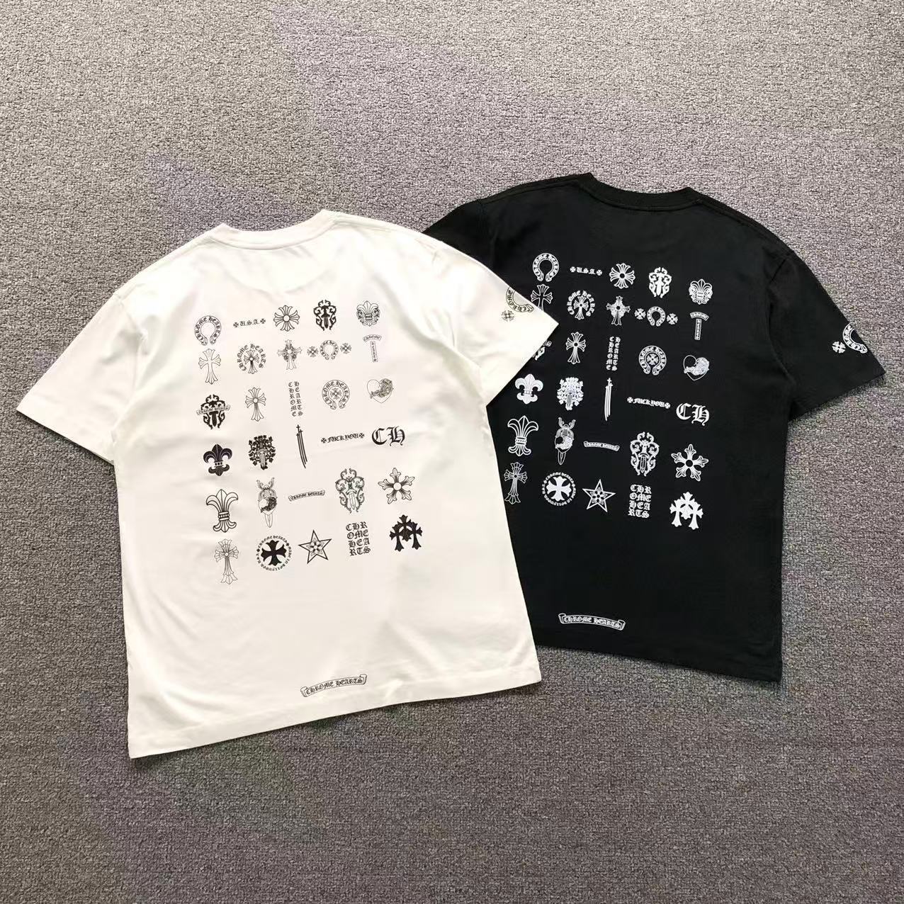 Gothic Symbols White/Black T-Shirt™