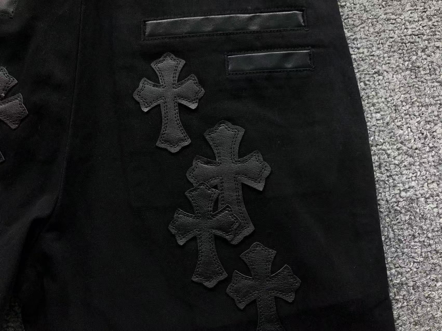 Rusty Black Cross Patch Black Denim Jeans™