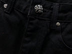 Paint Splatter Triple Yellow Cross Patch Black Jeans™