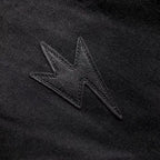 Lightning Bolt Patch Black Denim Jacket™