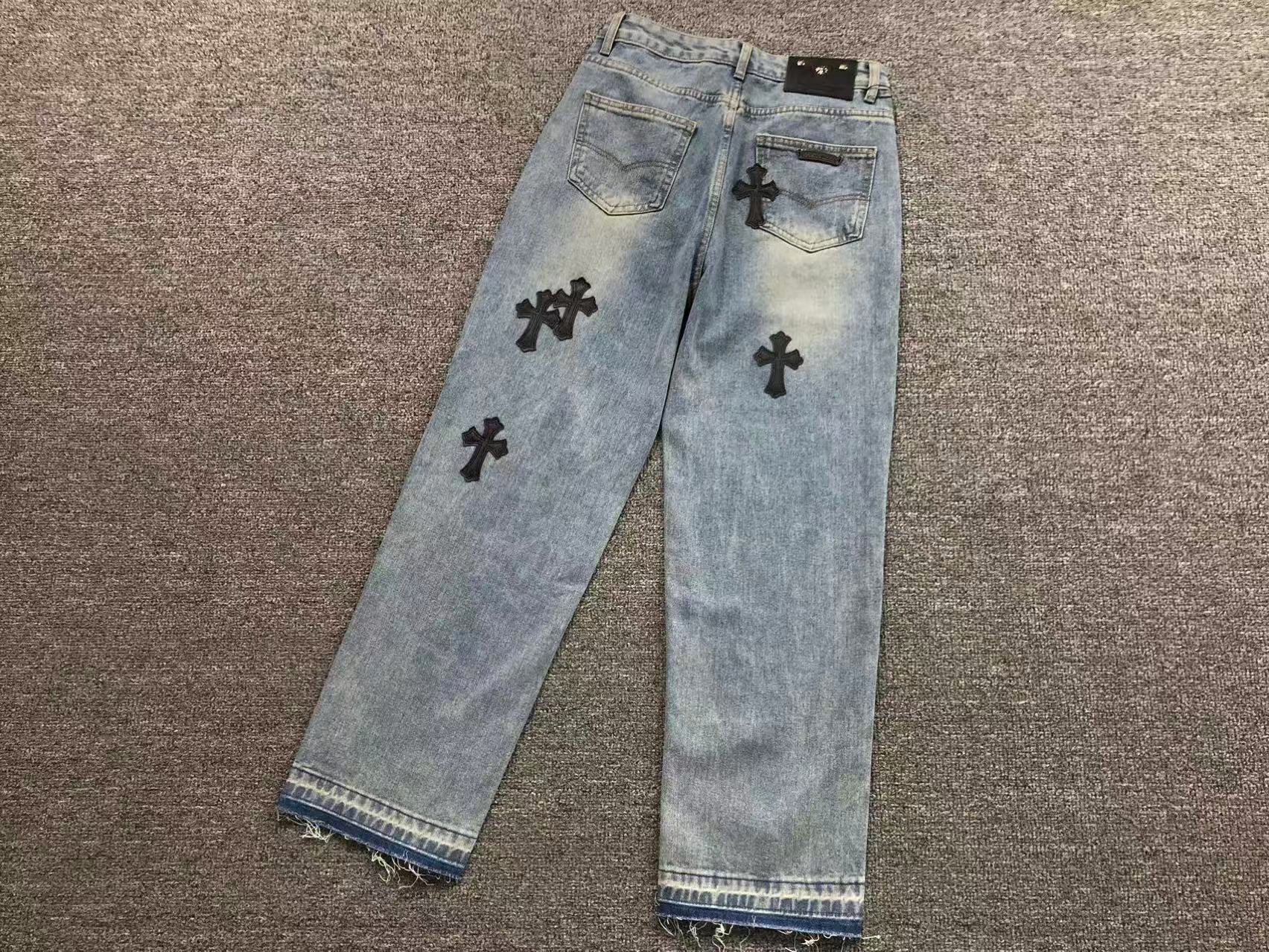 Faded Black Cross Patch Baggy Jeans™