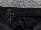 White & Blue Cross Patch Black Carpenter Pants™