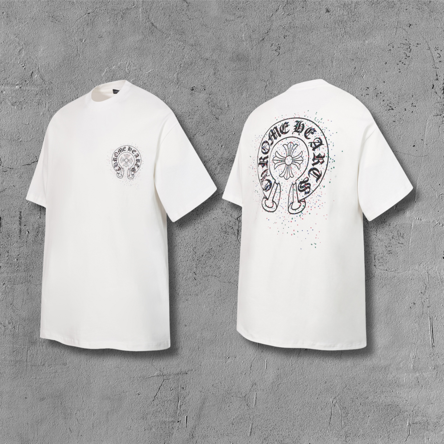 Paint Dots Yellow Horseshoe White T-Shirt™