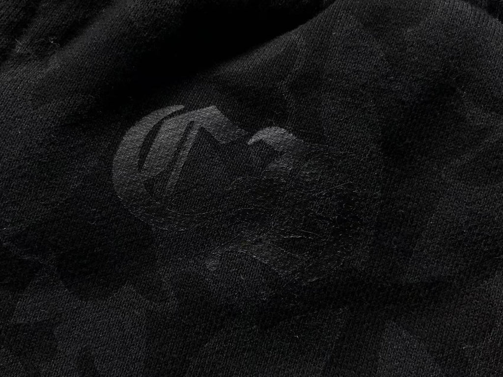 Black Cross Pattern Black Sweatpants™
