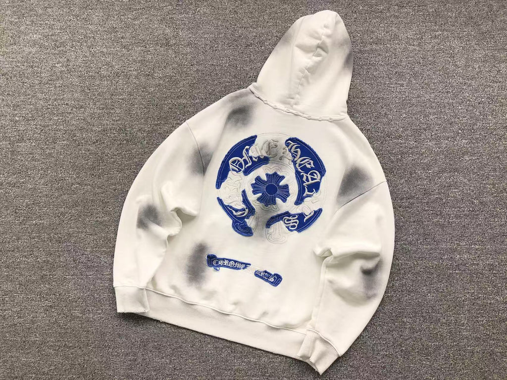 Washed Torn Embroidery Hoodie™