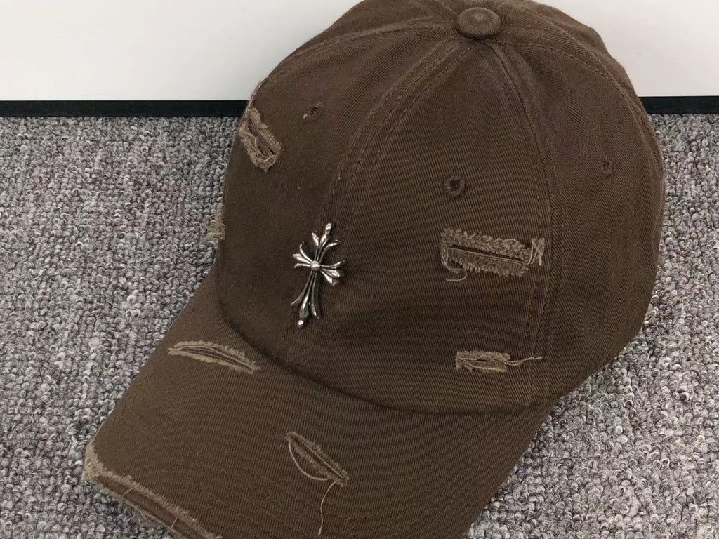 Metallic Cross Torn Fabric Baseball Cap™