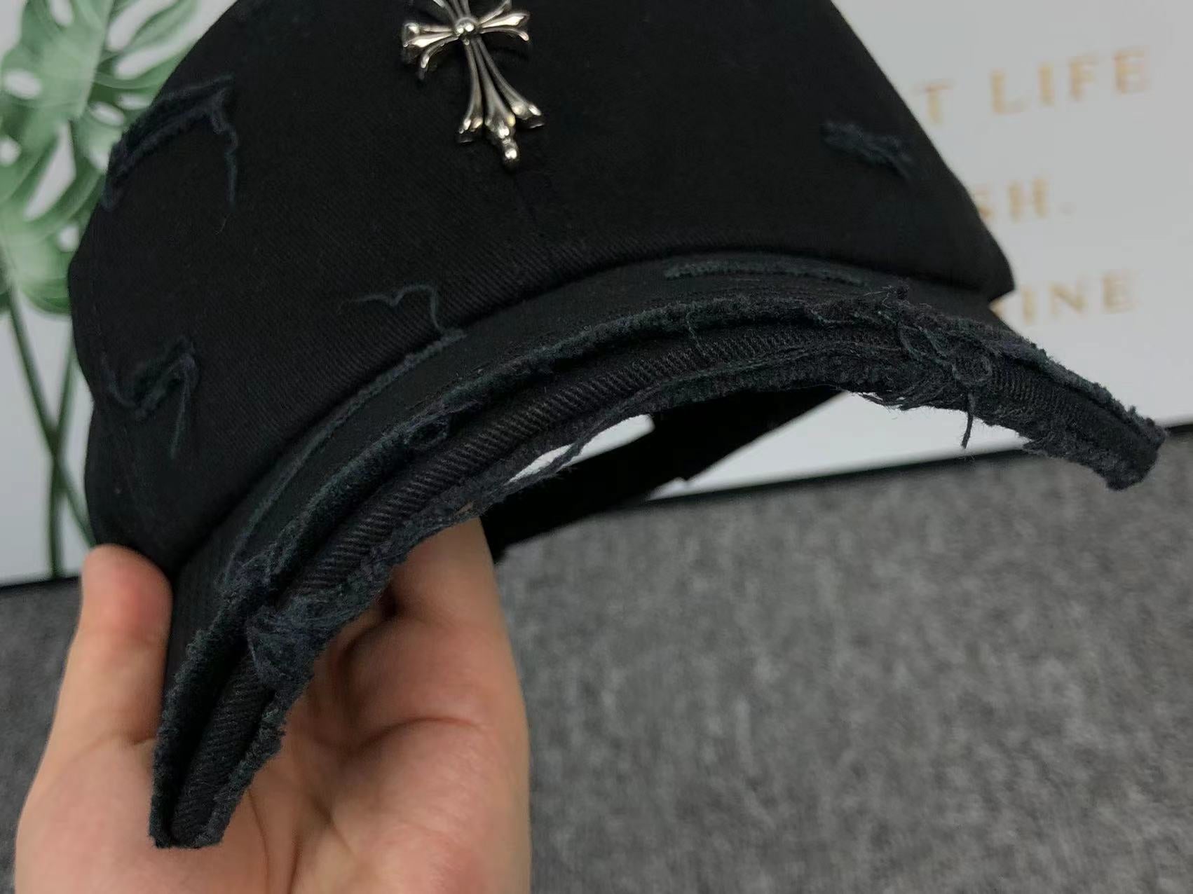 Metallic Cross Torn Fabric Baseball Cap™