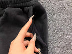 Torn Fabric Metallic Crosses Black Sweatshorts™