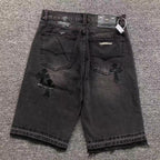 Black Cross Patch Dark Grey Denim Jeans™