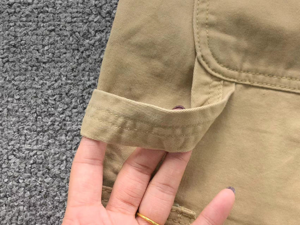 Pink & Checkered Cross Patch Beige Carpenter Pants™