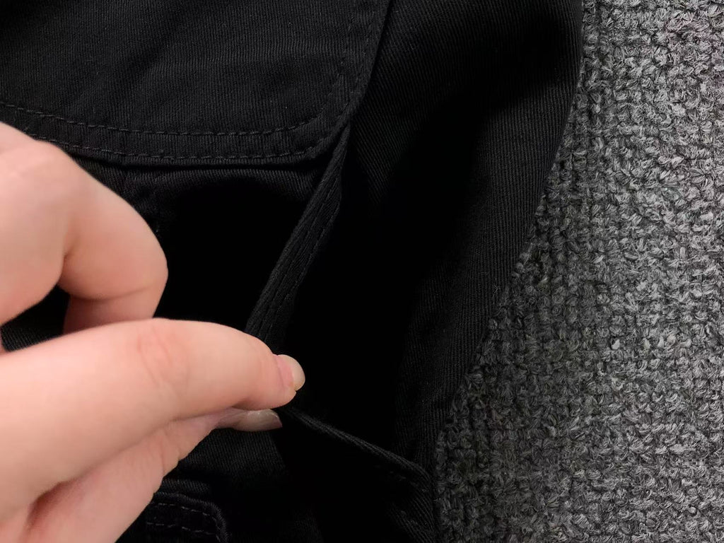 Black & Leopard Cross Patch Black Carpenter Pants™