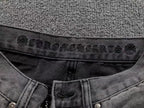 Black & White Cross Patch Fleurknee Dark Grey Jeans™