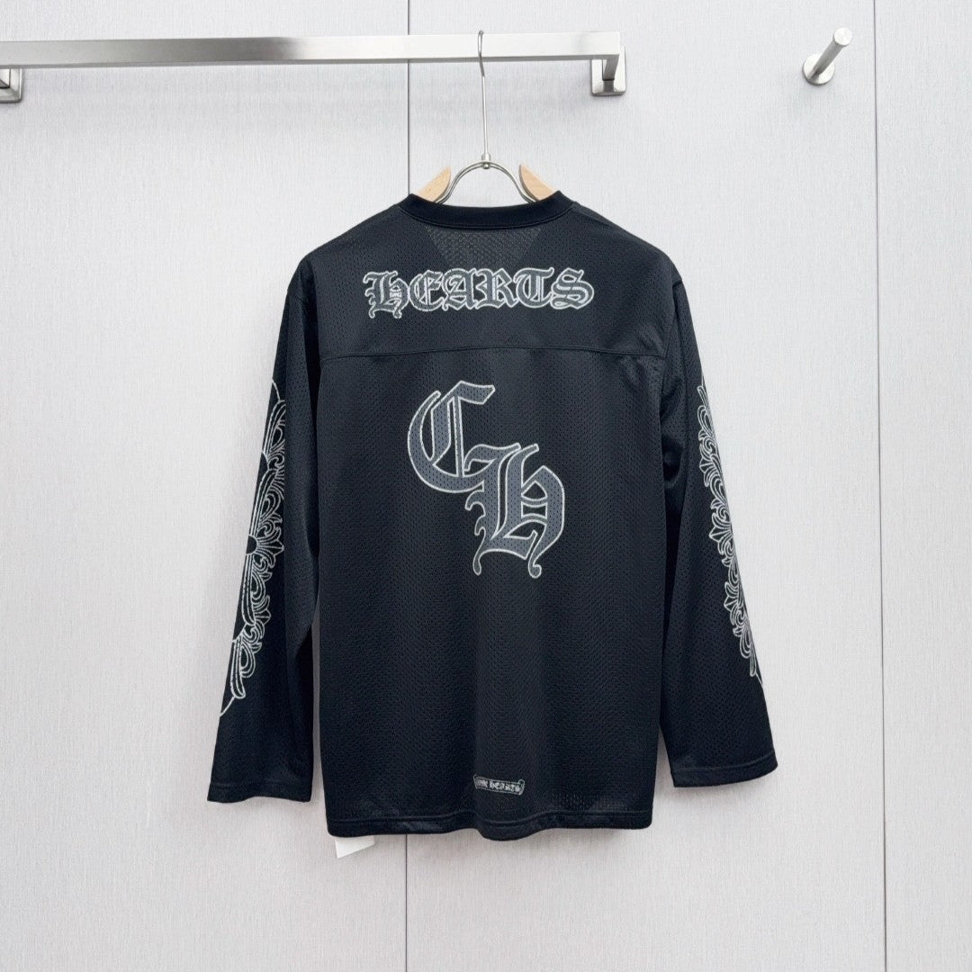 Black Mesh Longsleeve Hockey Jersey™