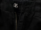 Black & Leopard Cross Patch Black Carpenter Pants™