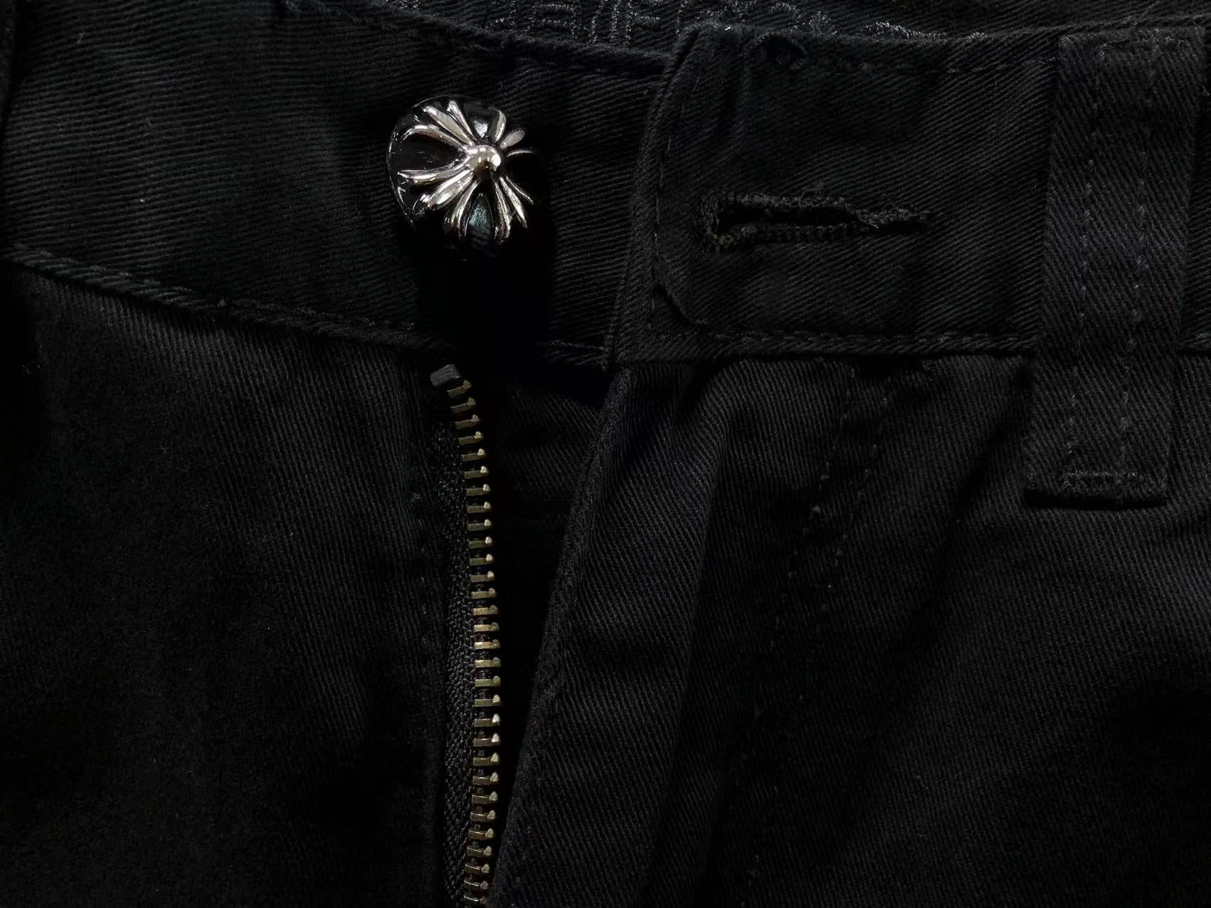 Black & Leopard Cross Patch Black Carpenter Pants™