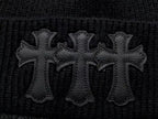 Triple Leather Cross Wool Beanie™
