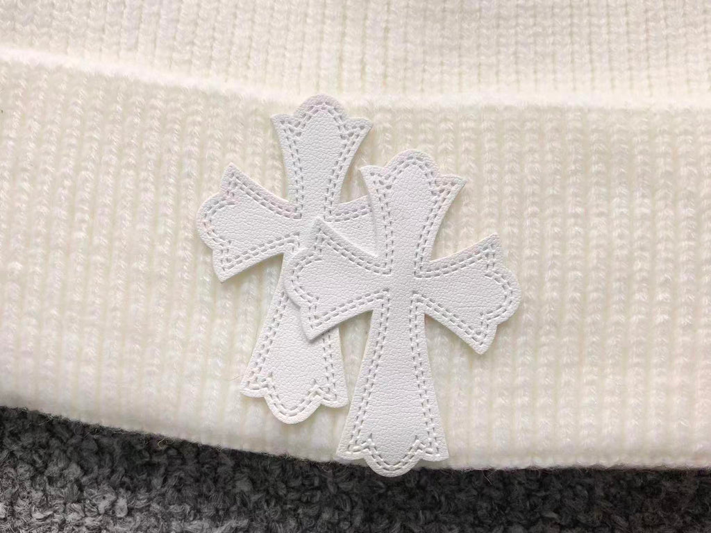 Double Leather Cross Wool Beanie™