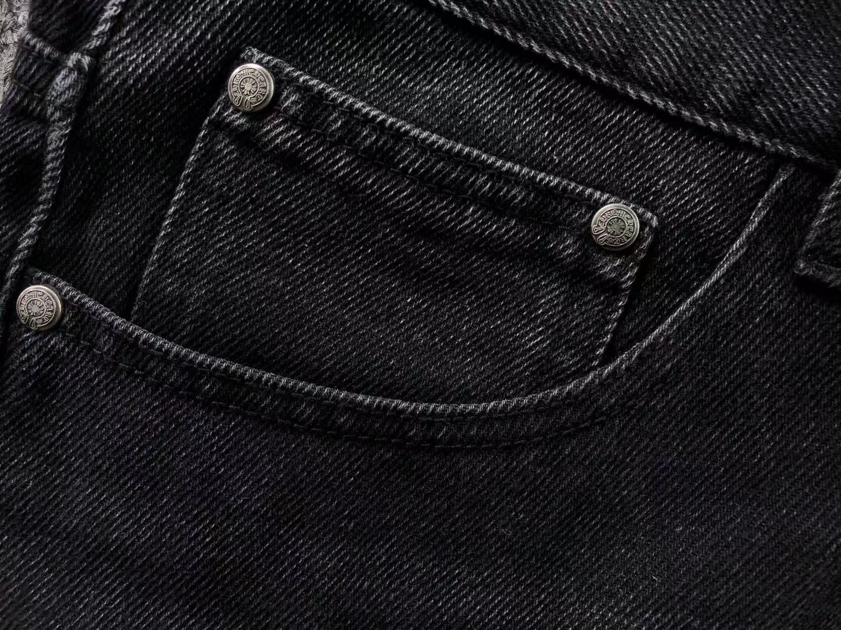 Faded Black Fleur De Lis Baggy Jeans™