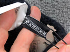 Black Leather Cross Knit Beanie™