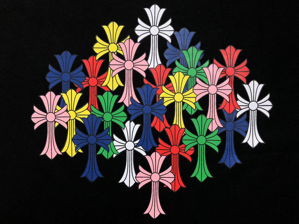 Multicolor Crosses White/Black Long Sleeve™