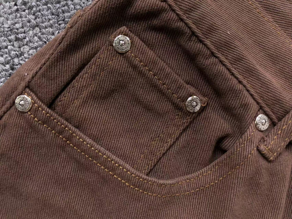 Black Brown & Zebra Cross Patch Brown Jeans™