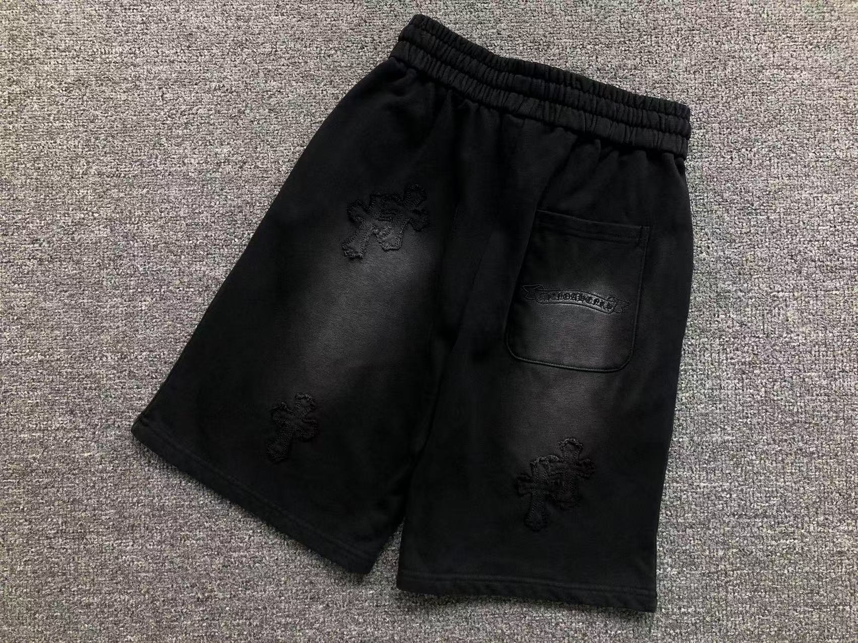 Faded Fabric Black Sweatshorts™