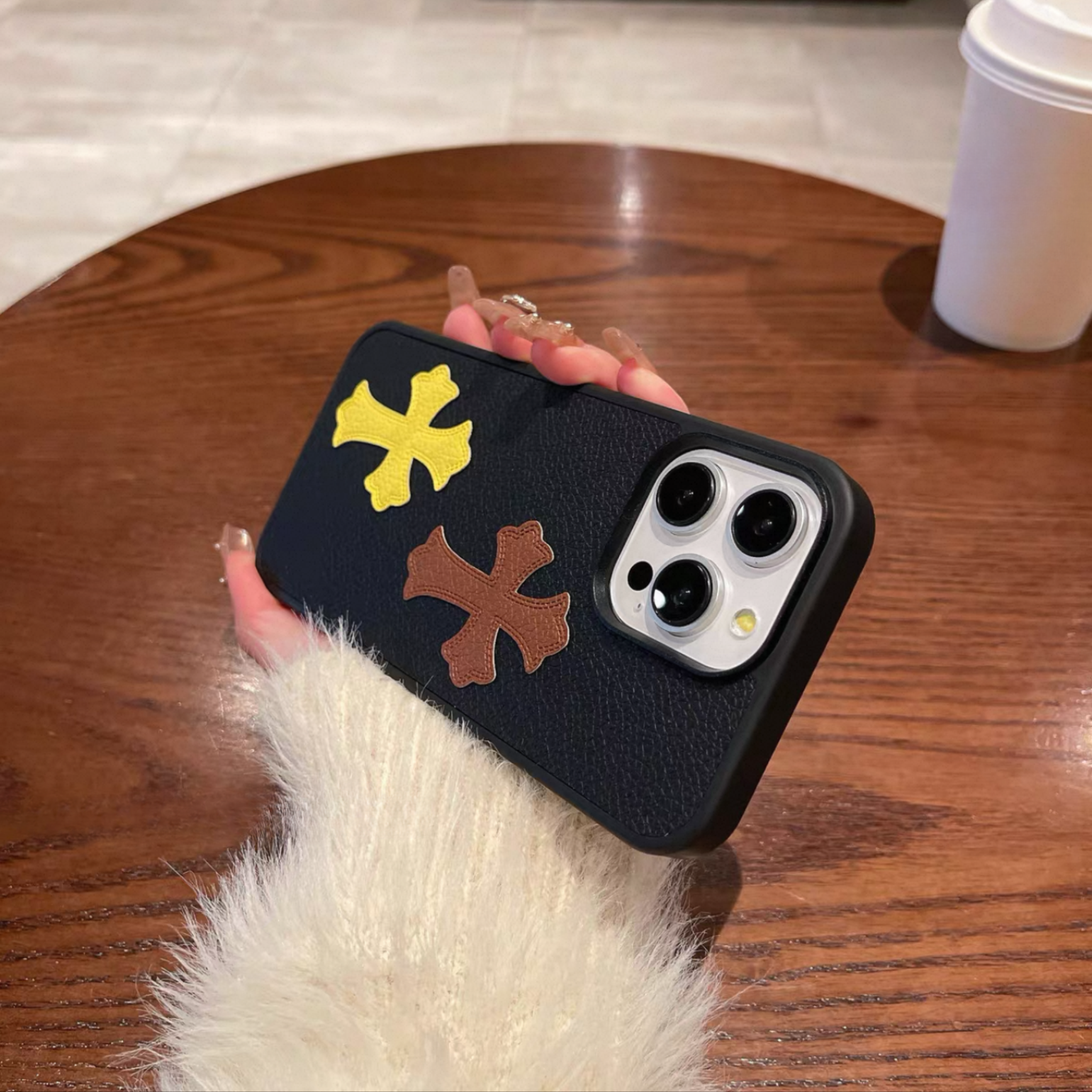Double Cross Leather Phone Case™