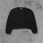 ER* Distressed Black Knit Sweater™
