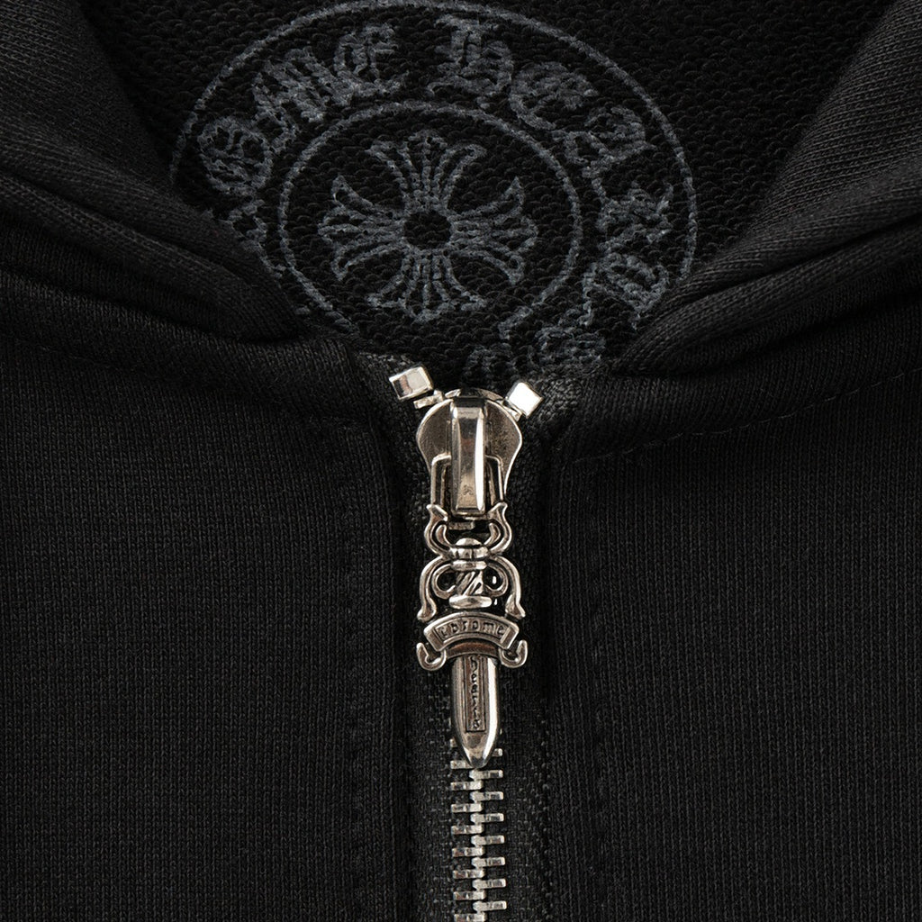Red Horse Shoe Logo Black Full Zip Hoodie™