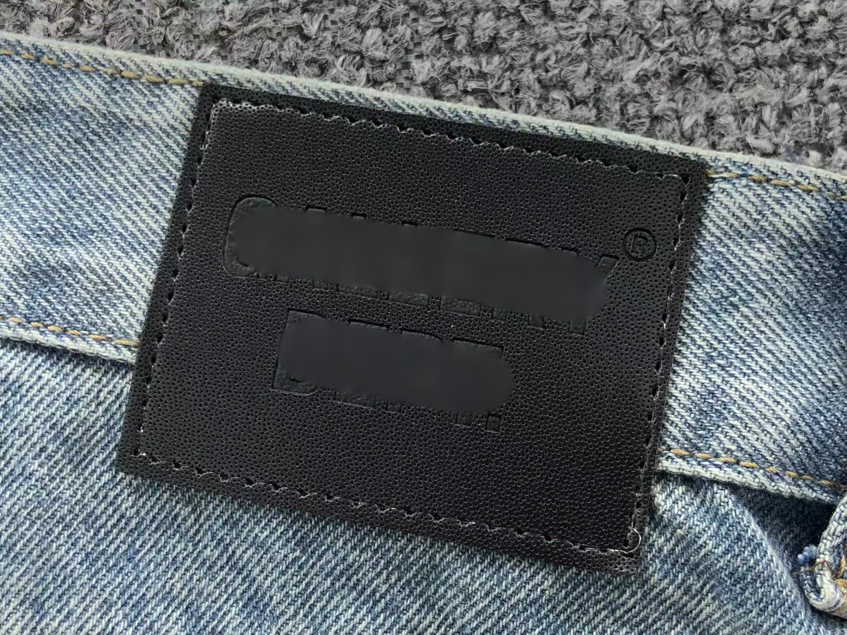 White Cross Patch Mixed-Denim Jeans™