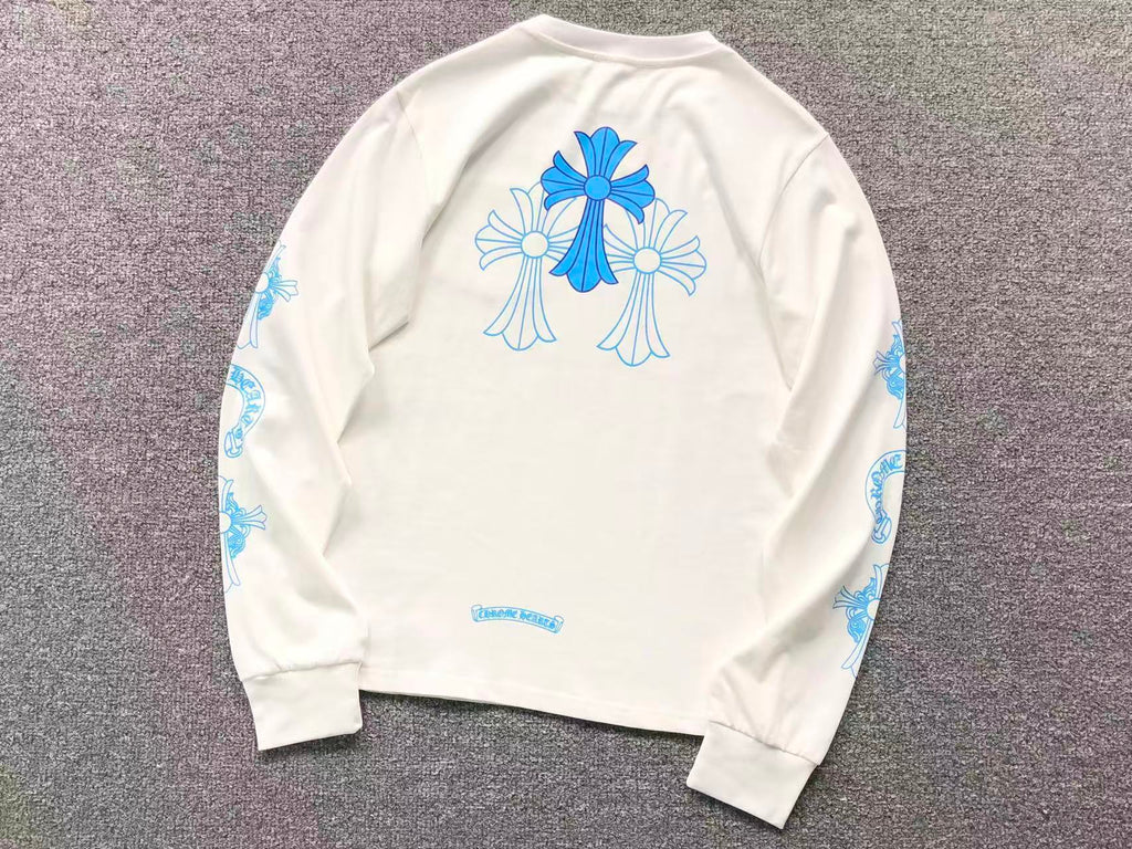 Blue Triple Cross White/Black Long Sleeve™