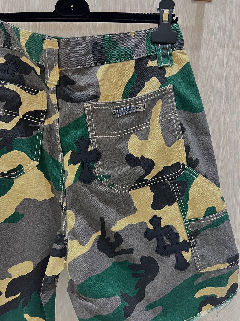 Black Cross Patch S*X Camo Shorts™