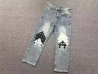 Black & White Cluster Cross Patch Denim Jeans™