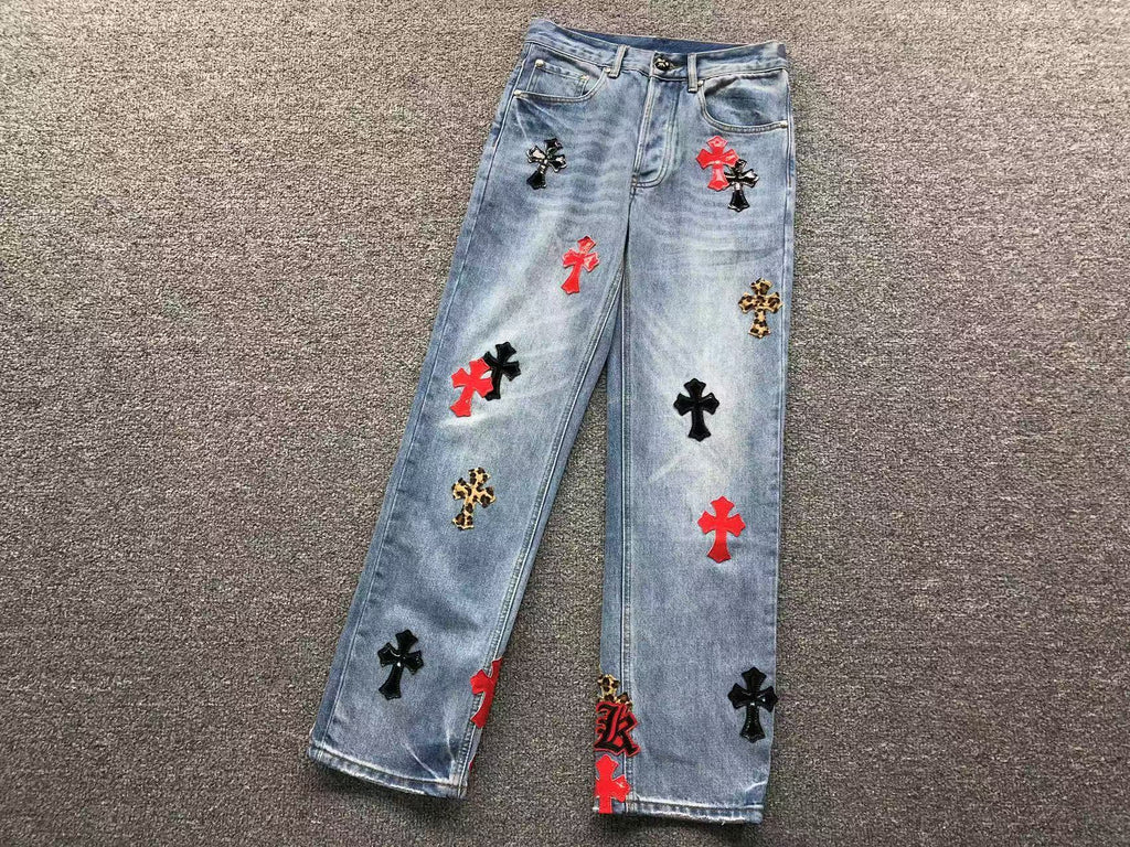 Mixed Cross Patch Denim Jeans™