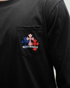 Stacked Multicolor Crosses Black Long Sleeve™