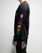 Stacked Multicolor Crosses Black Long Sleeve™