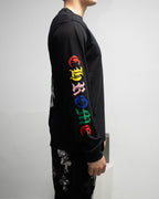 Stacked Multicolor Crosses Black Long Sleeve™