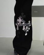 White & Black Camo Cross Patch Faded Black Jeans™