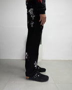White & Black Camo Cross Patch Faded Black Jeans™