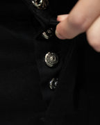 White & Black Camo Cross Patch Faded Black Jeans™