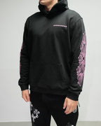 Pink Typography Logo USA Black Hoodie™