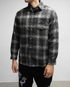 Flower Cross Pattern Dark Grey Flannel™