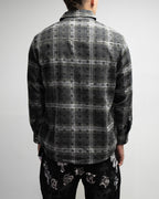 Flower Cross Pattern Dark Grey Flannel™