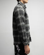 Flower Cross Pattern Dark Grey Flannel™