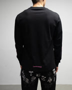 Pink Typography Collar Black Long Sleeve™