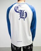 Horse Shoe Logo Baseball White & Blue Long Sleeve™
