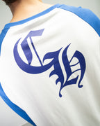Horse Shoe Logo Baseball White & Blue Long Sleeve™